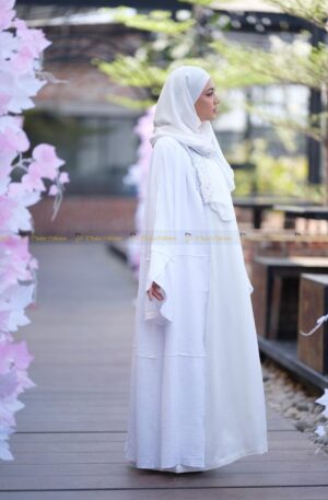 Bianca two piece Abaya with Shrug set for Umrah